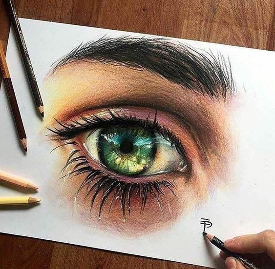 طراحی چشم با مداد